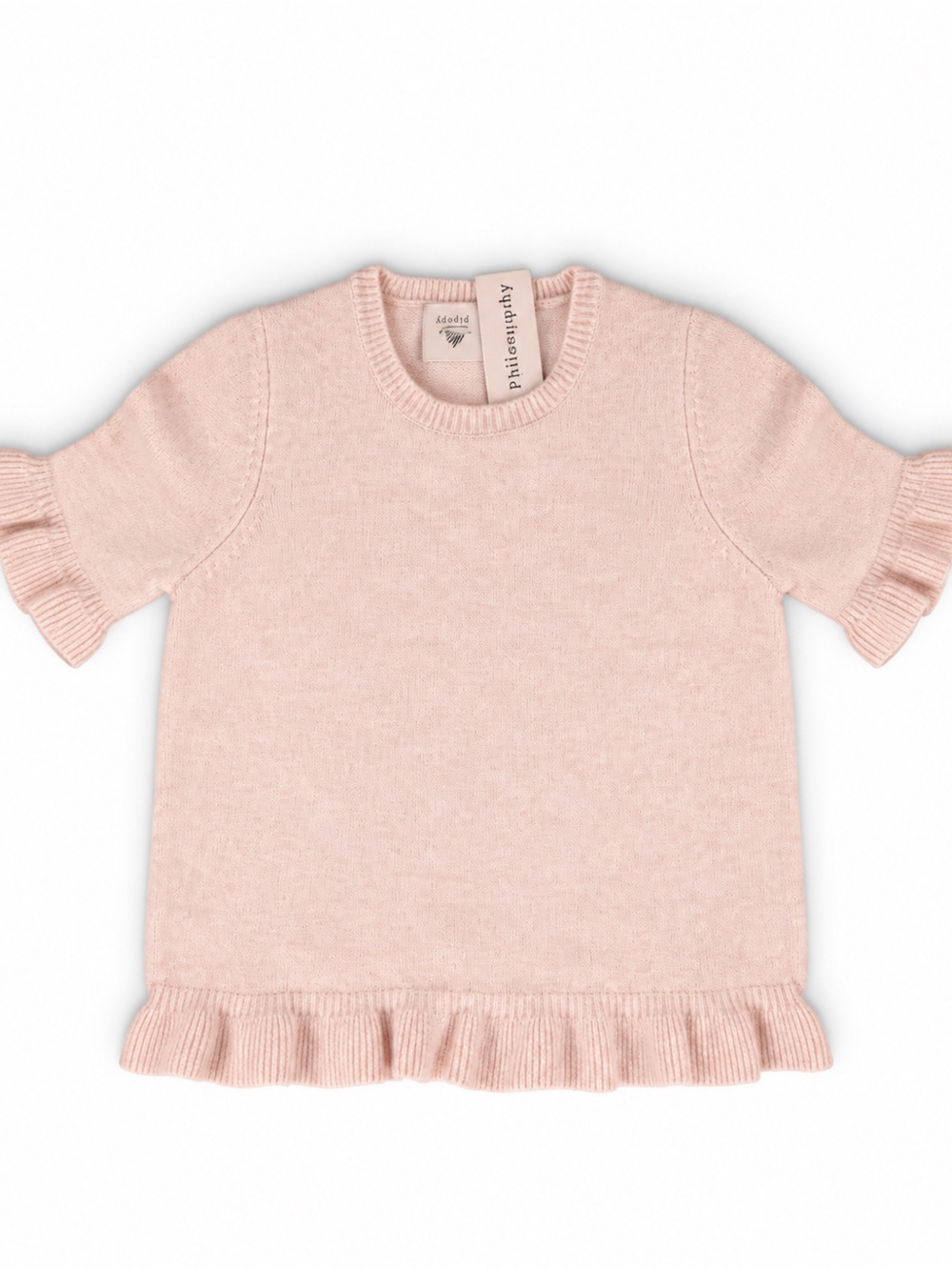 Anthropologie Philosophy Soft Blush Ruffle Sweater